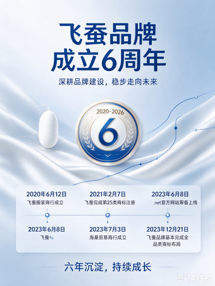 2026年6月12日：飞蚕品牌成立6周年